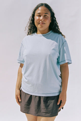Sample Hemp Rover Tee Mineral Blue