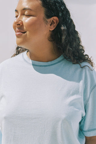 Sample Hemp Rover Tee Mineral Blue