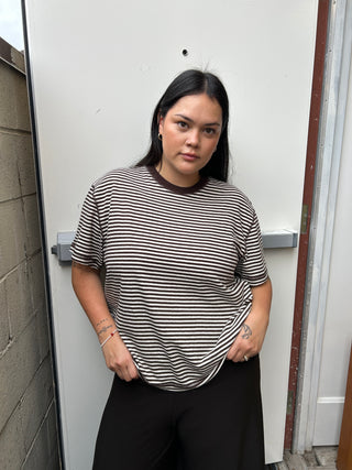 Hemp Rover Tee Choco Stripes