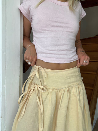 Hemp Mini Tee Pink Cream