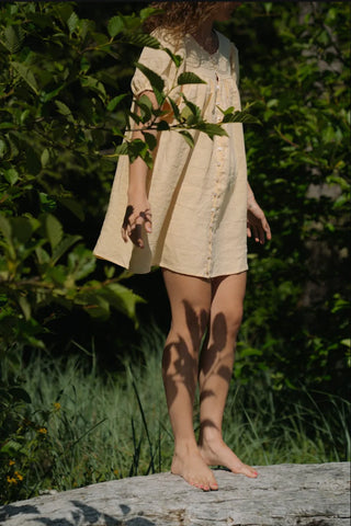 Babydoll Mini Dress Butter Yellow
