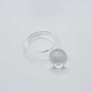 Sphère Glass Ring in Clear