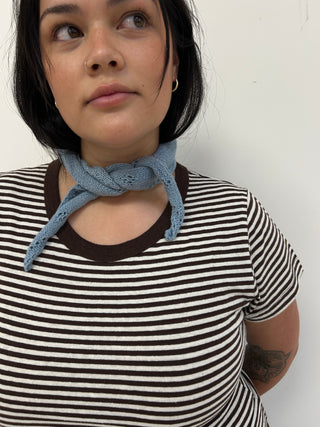 Hemp Mini Tee Choco Stripes