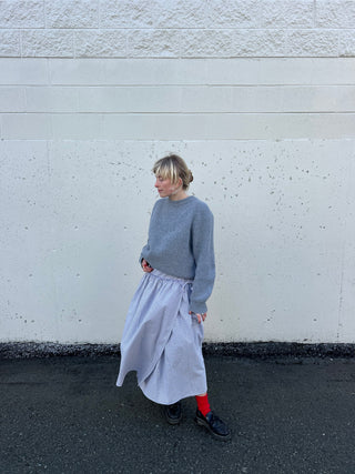 Wells Wrap Skirt Blue Check