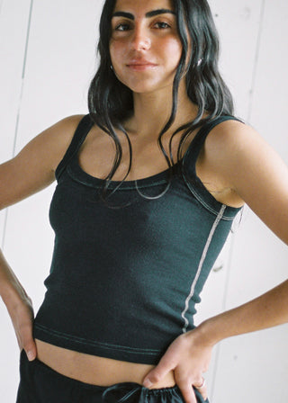 Hemp Breeze Tank Top Coal