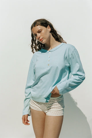 Hemp Bay Henley Mineral Blue