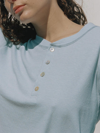 Hemp Bay Henley Mineral Blue