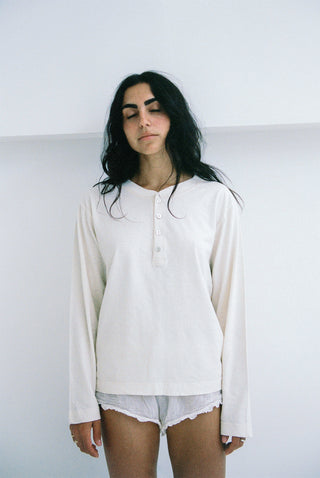 Imperfect Hemp Bay Henley Natural