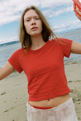 Hemp Mini Tee Poppy Red