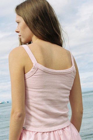 Hemp Breeze Tank Top Pink Cream