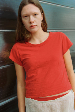 Hemp Mini Tee Poppy Red