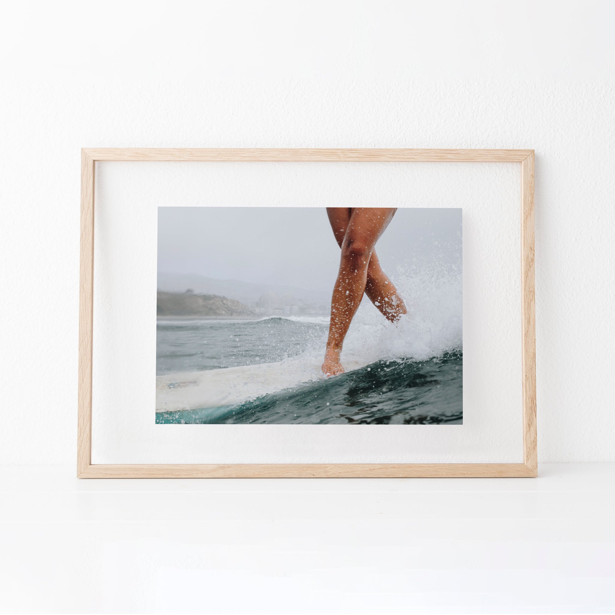 Surfer Girl Cross Stepping Print by Photographer Cristina Gareau
