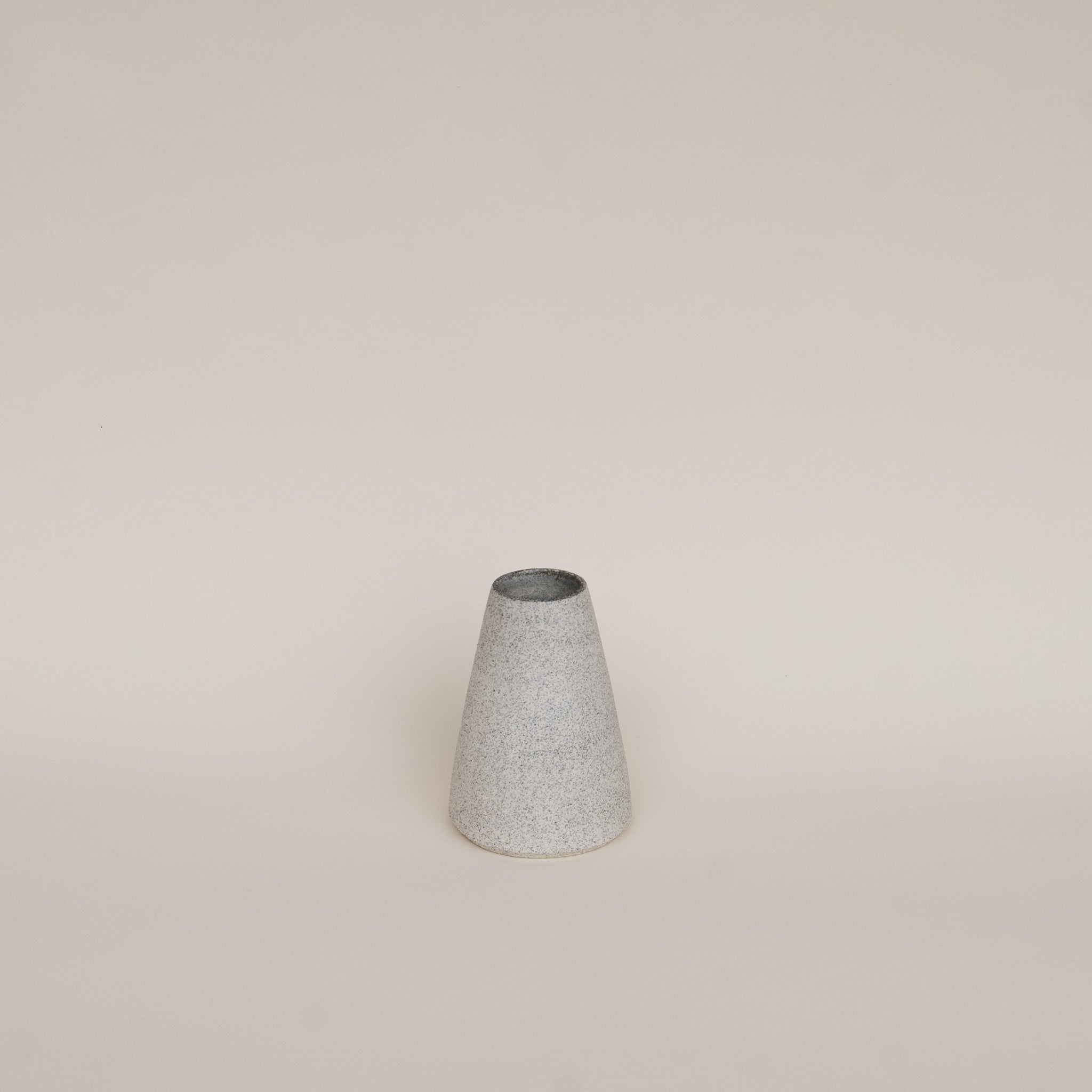 Modern Ceramic Vase conical, speckled grey